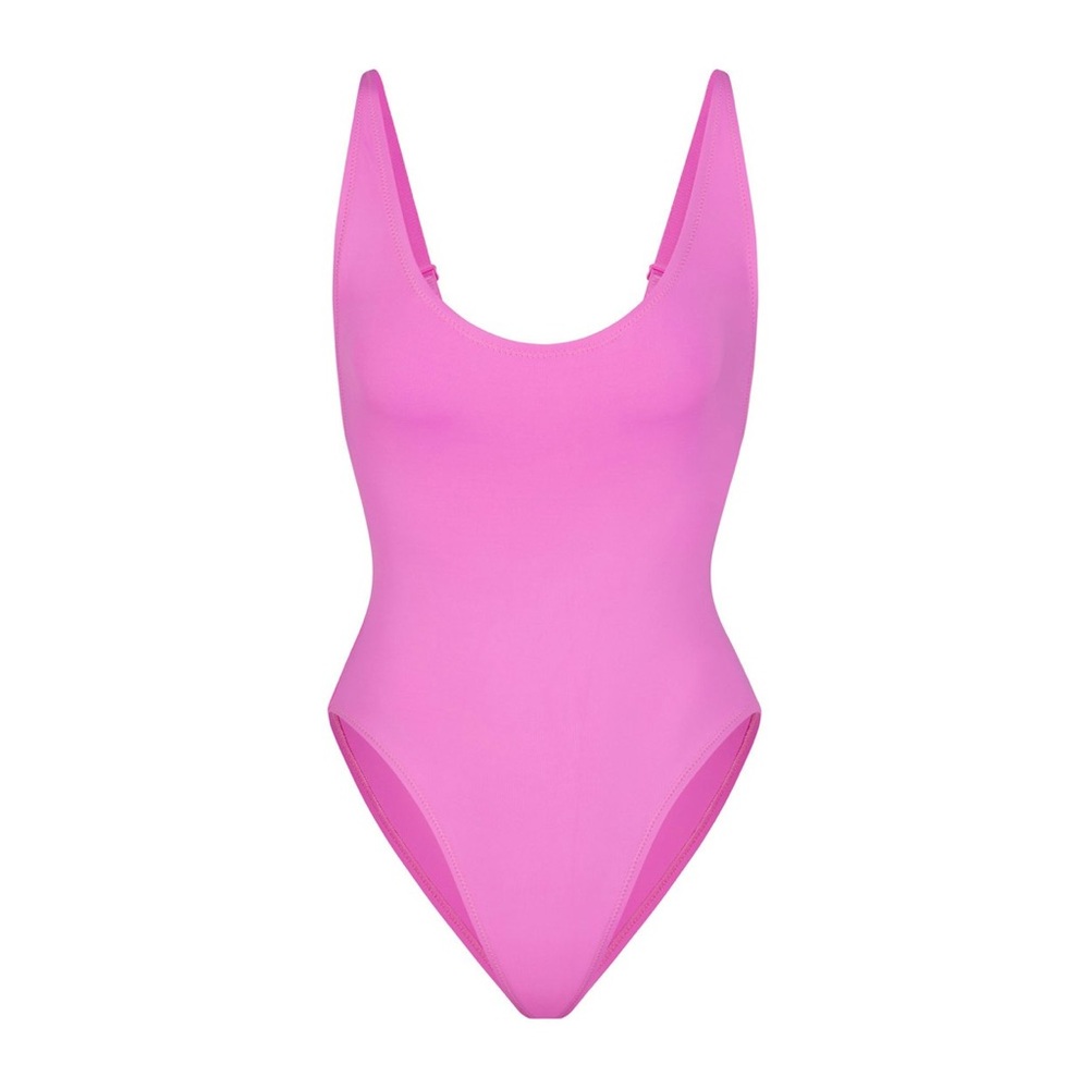 Recycled swim scoop neck one piece